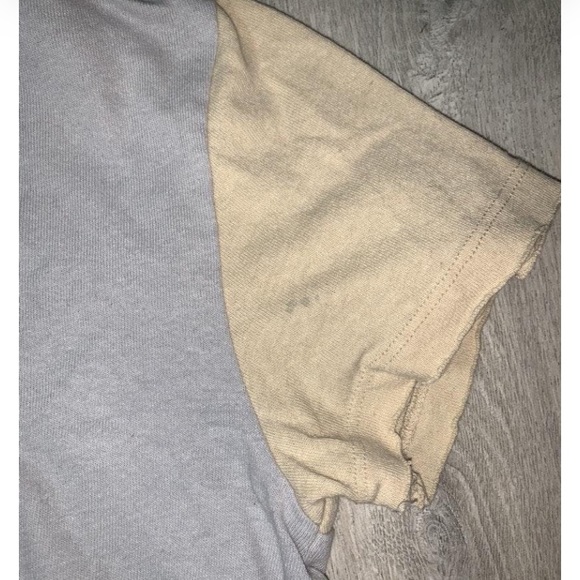 Urban Outfitters Colorblock Shirt Blue and Beige - Picture 3 of 3